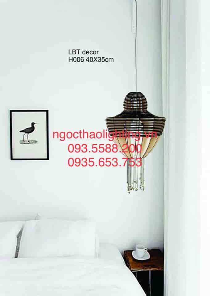 Đèn thả gỗ cao cấp 07 _ ngocthaolighting.vn